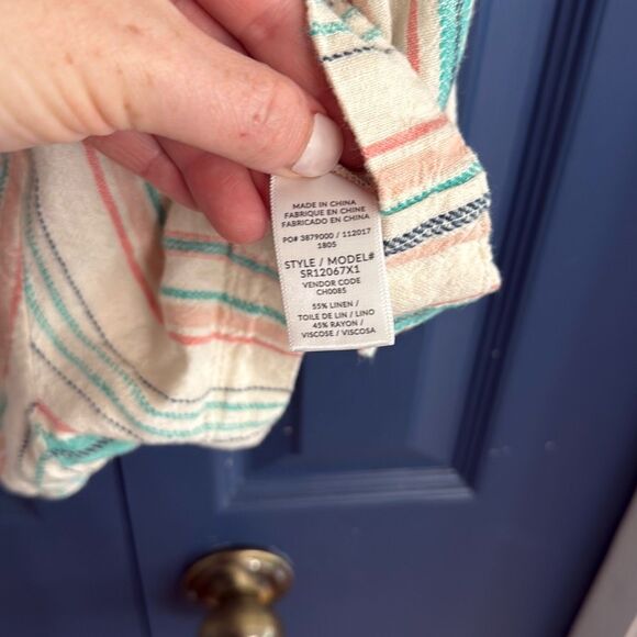 Splendid Linen Striped Romper Size Small - Picture 5 of 6